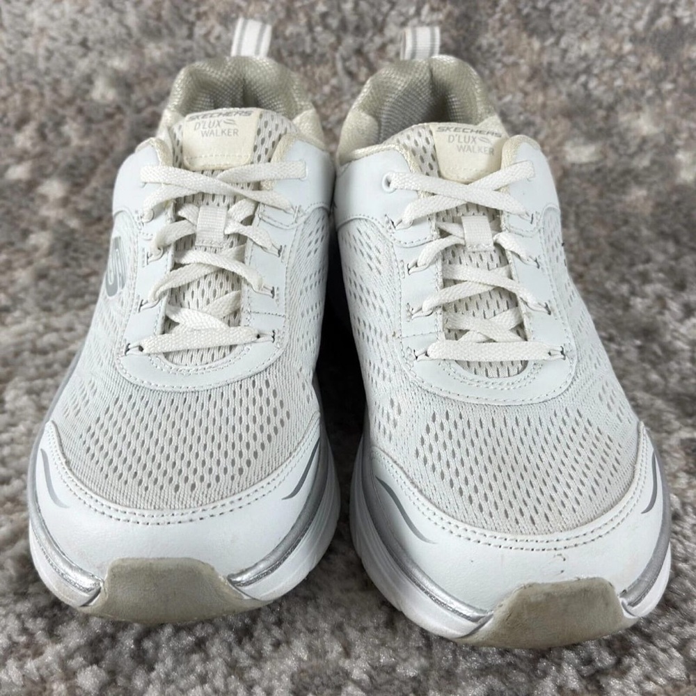 Skechers White and Gray Sneakers